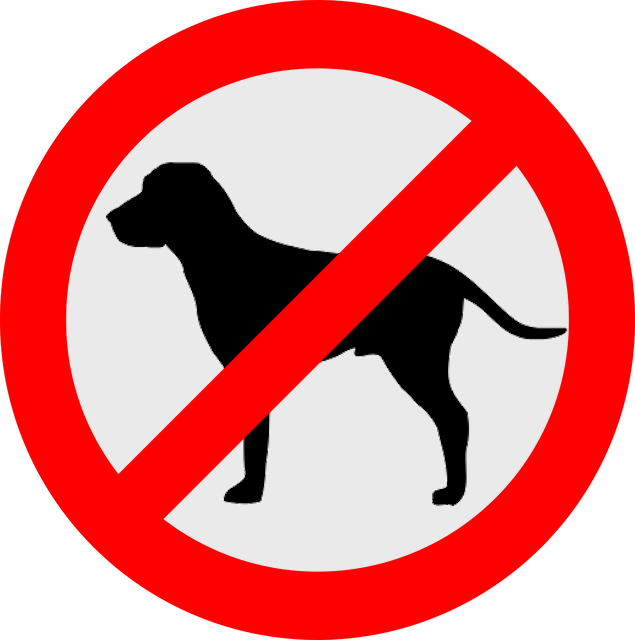 Icône chiens non admis